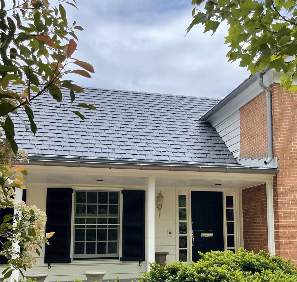after synthetic slate roof
